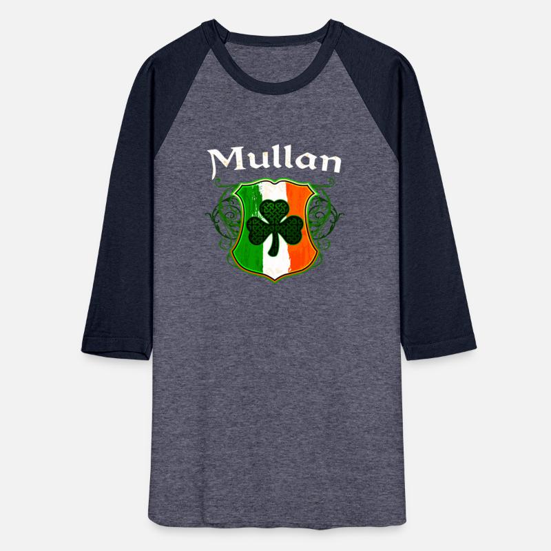 Mullan Irish Surname Ireland Flag Shield Shamrock