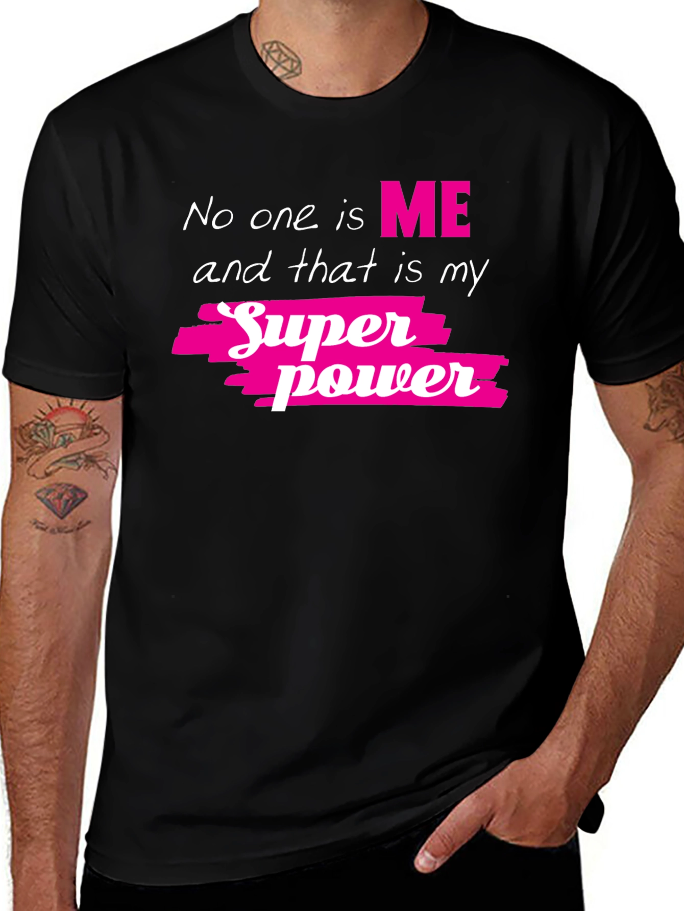 My Superpower Tee - Black Graphic T-Shirt