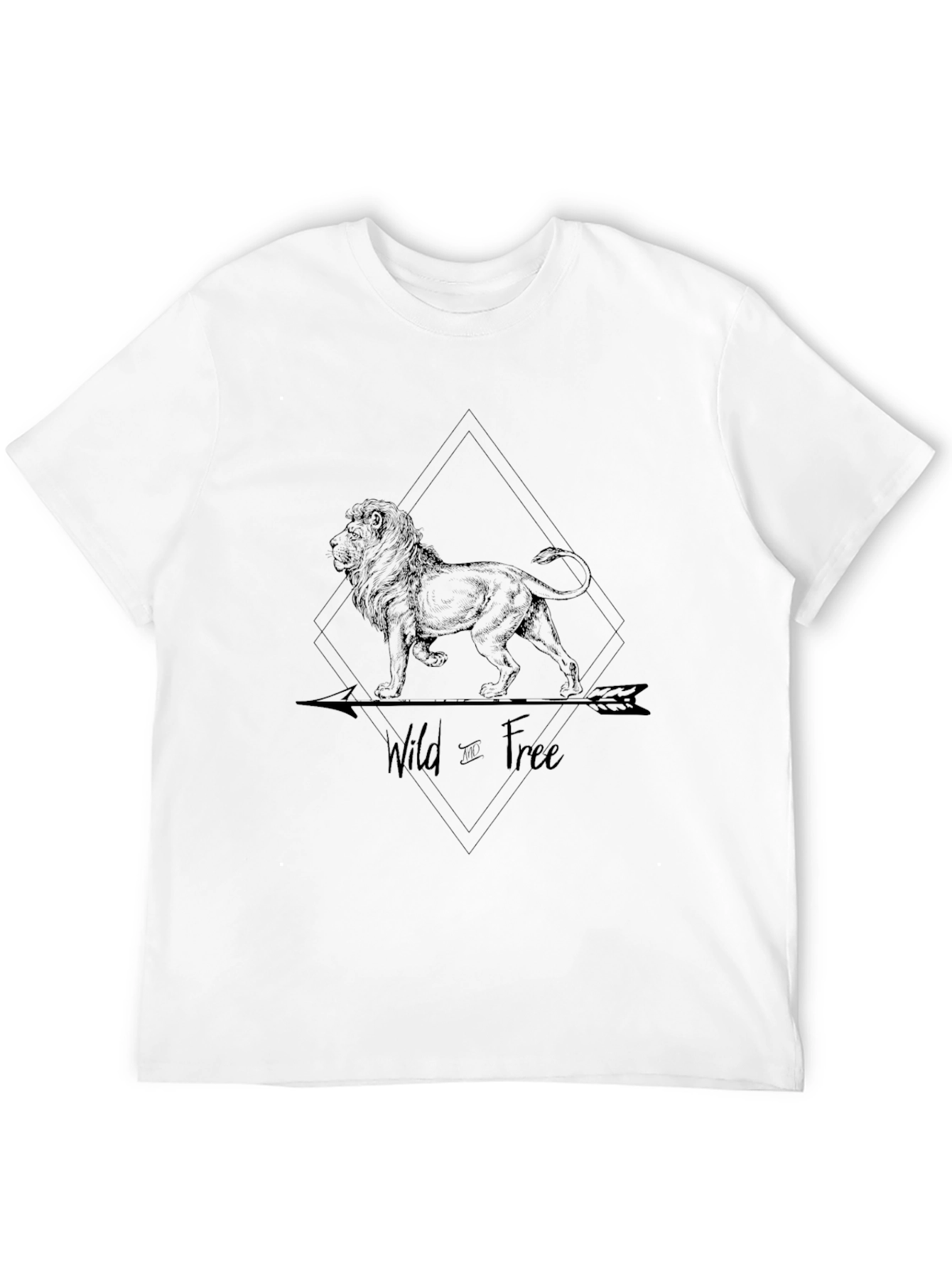 Wild & Free Lion Graphic Black T-Shirt