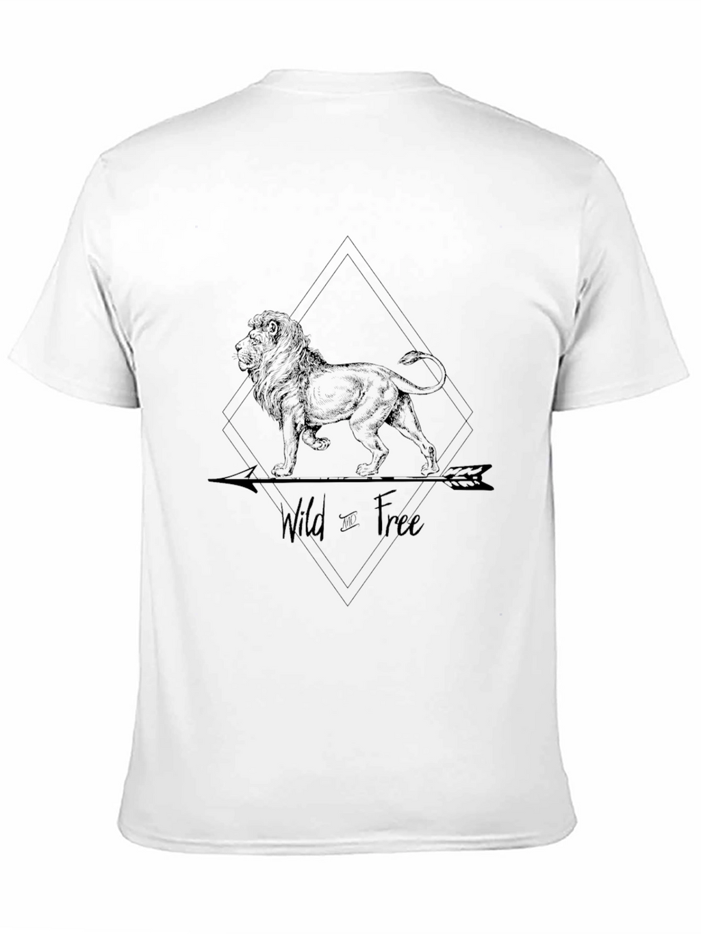 Wild & Free Lion Graphic Black T-Shirt