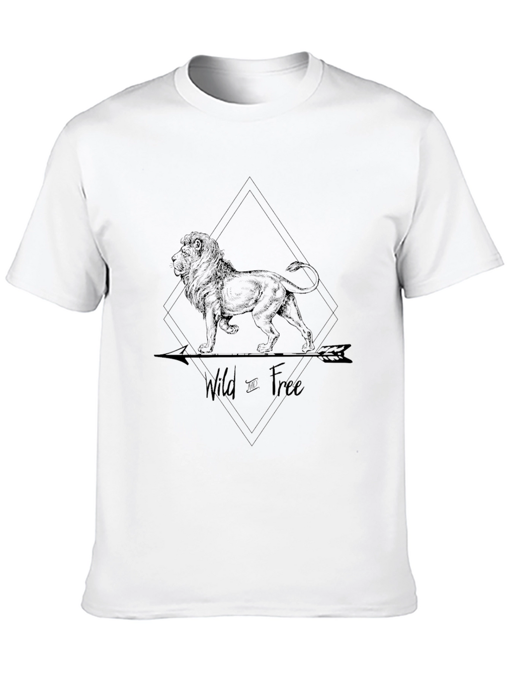 Wild & Free Lion Graphic Black T-Shirt