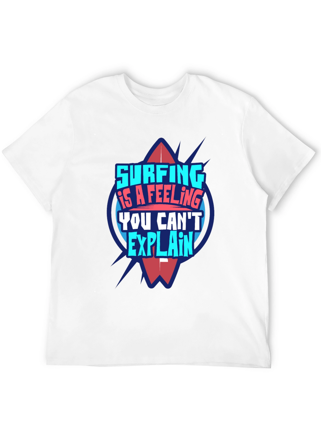 Surfing is a Feeling T-Shirt - Black Graphic Tee