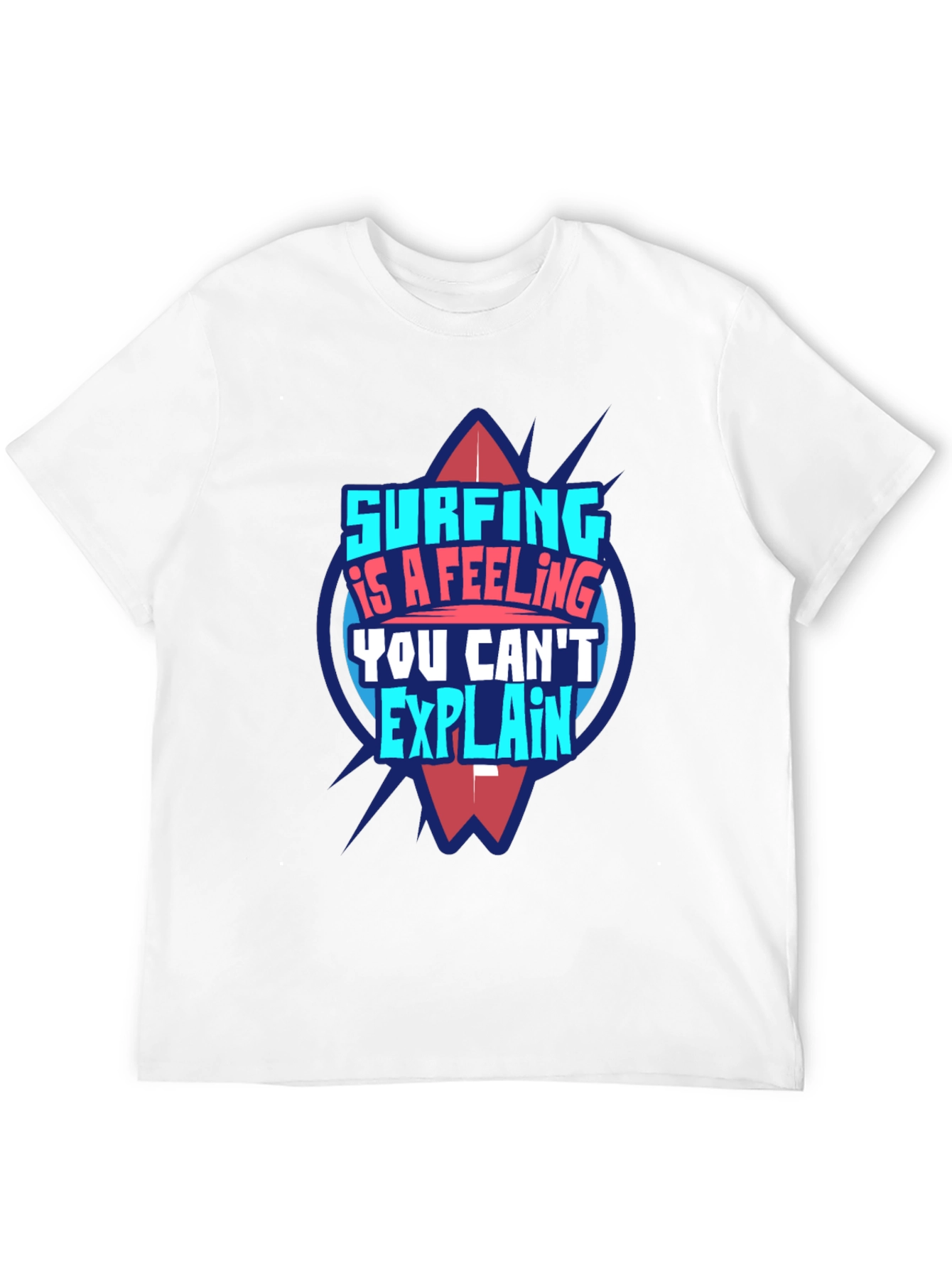 Surfing is a Feeling T-Shirt - Black Graphic Tee