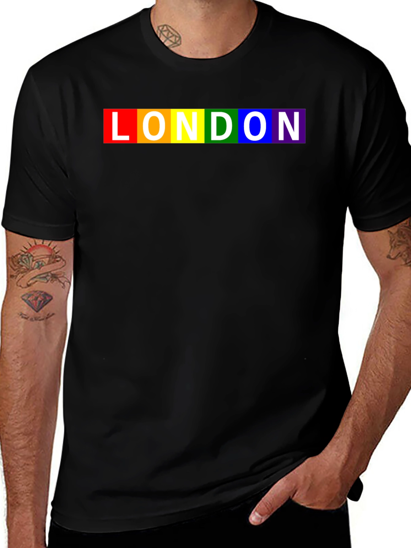 London Pride Rainbow T-Shirt - Black LGBTQ+ Tee