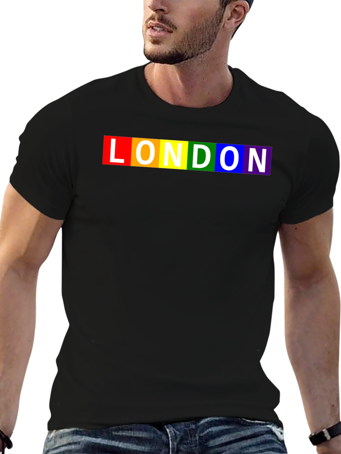 London Pride Rainbow T-Shirt - Black LGBTQ+ Tee