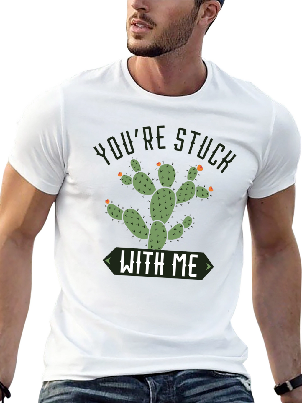 Youre Stuck With Me Cactus Graphic Tee