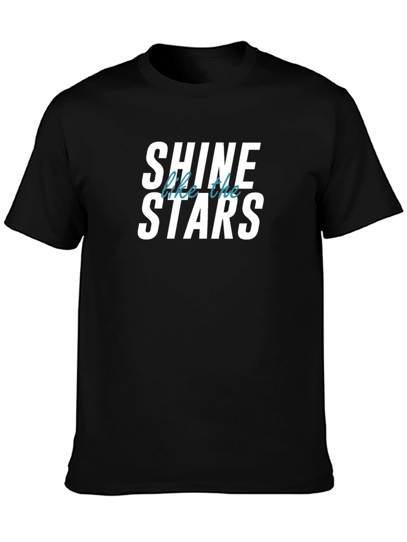 Shine Like The Stars Black Graphic T-Shirt