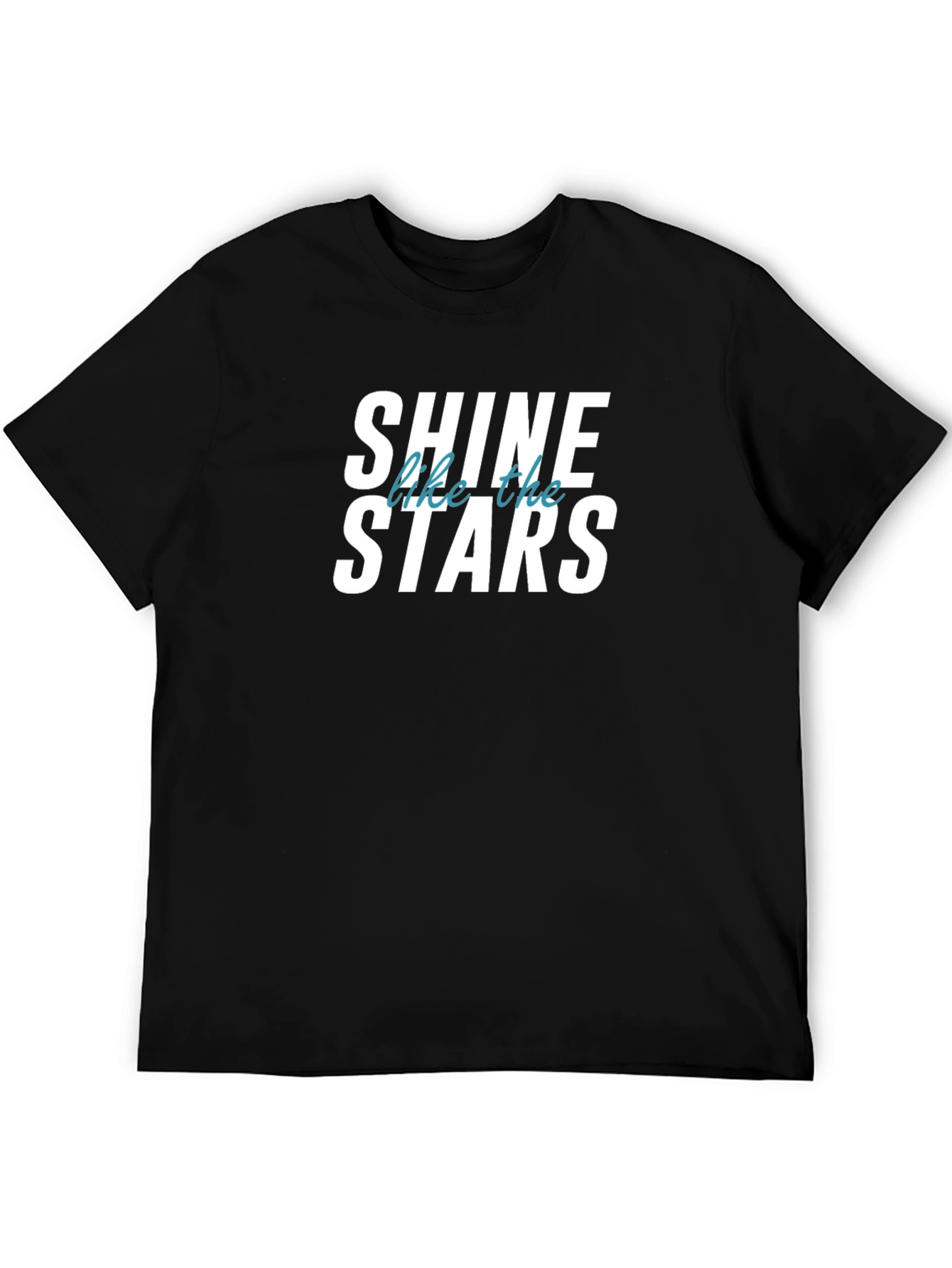 Shine Like The Stars Black Graphic T-Shirt