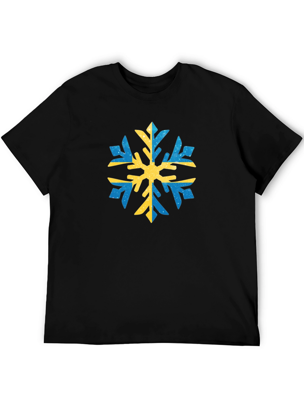Swedish Snowflake Graphic Tee - Black Cotton