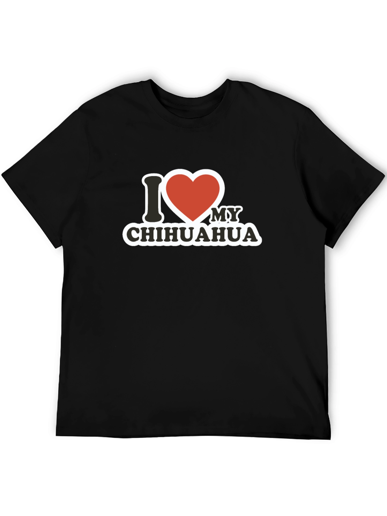 I Love My Chihuahua Black T-Shirt