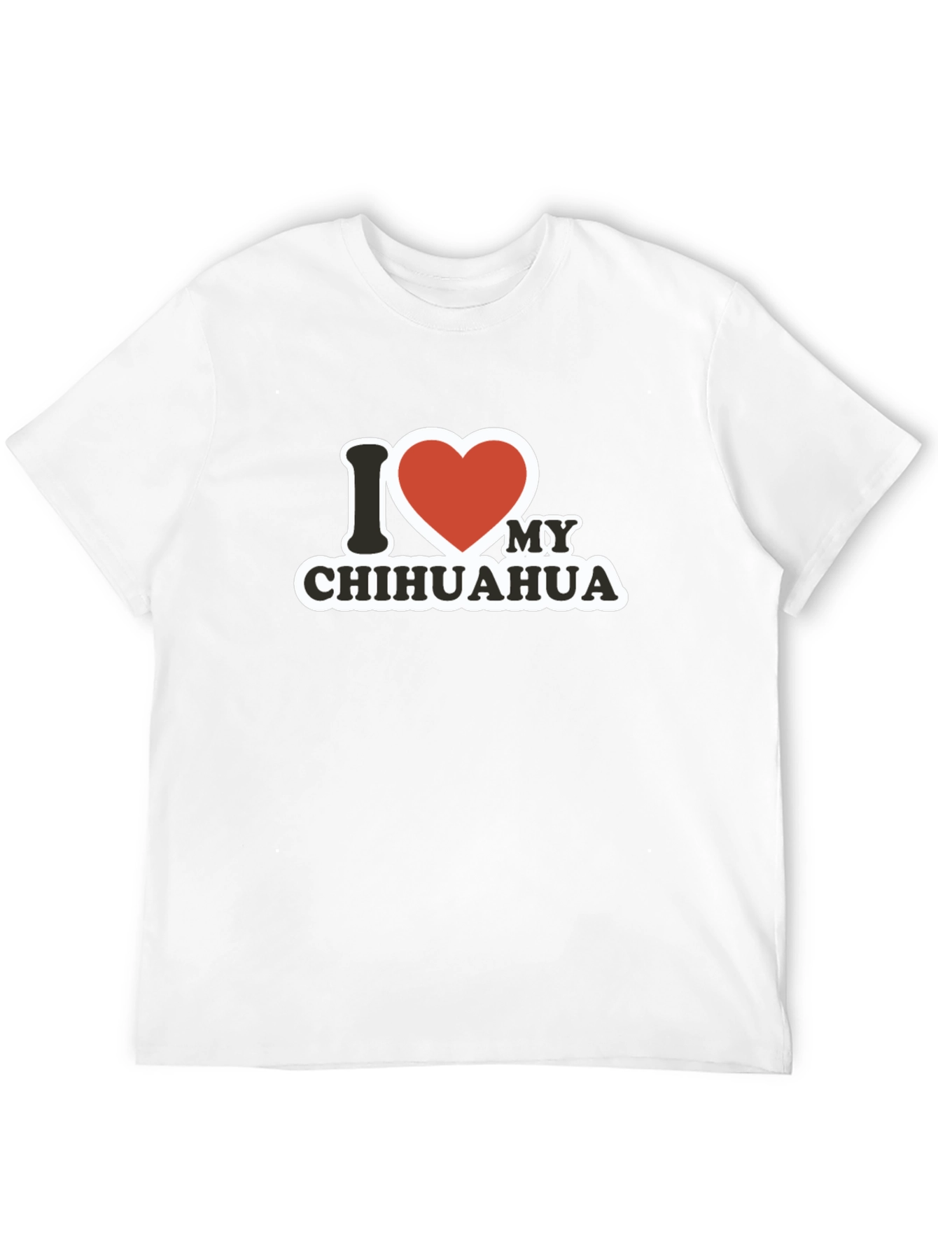 I Love My Chihuahua Black T-Shirt