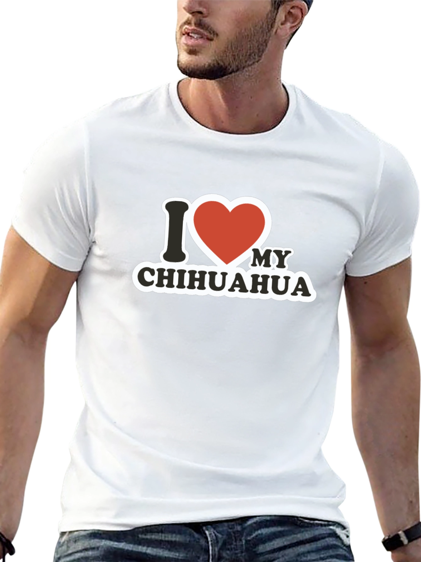 I Love My Chihuahua Black T-Shirt