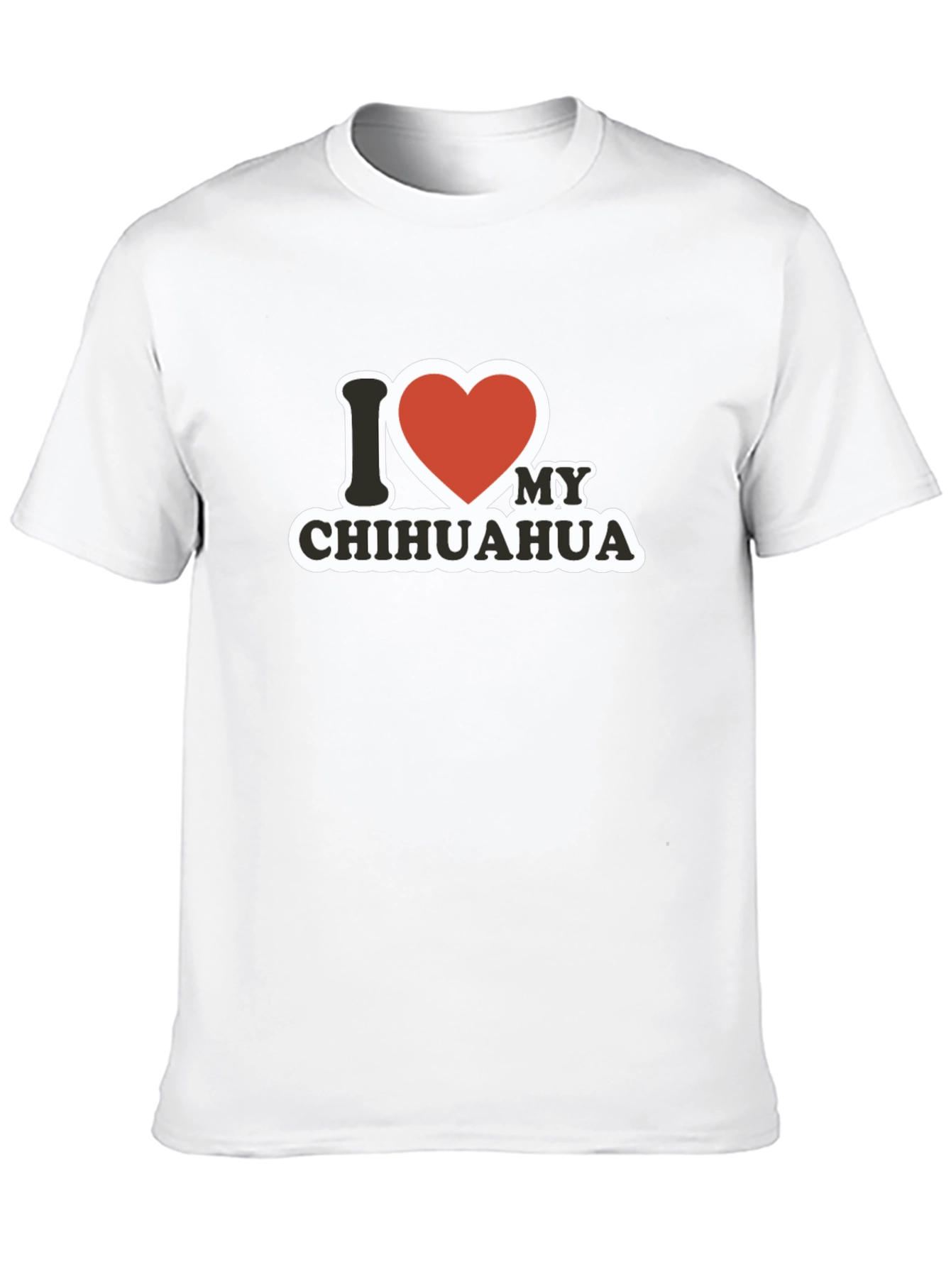 I Love My Chihuahua Black T-Shirt