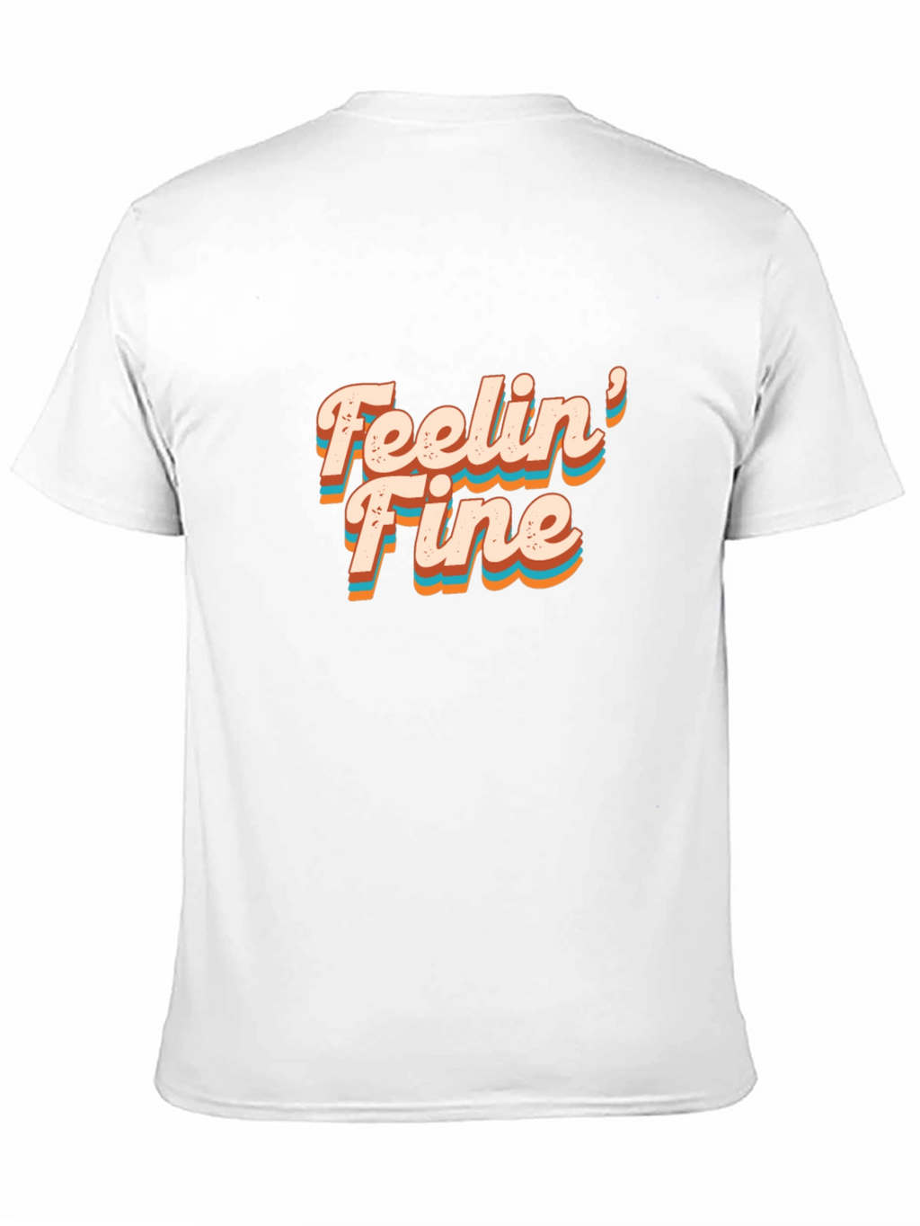 Feelin Fine Graphic Tee - Retro Style Black T-Shirt