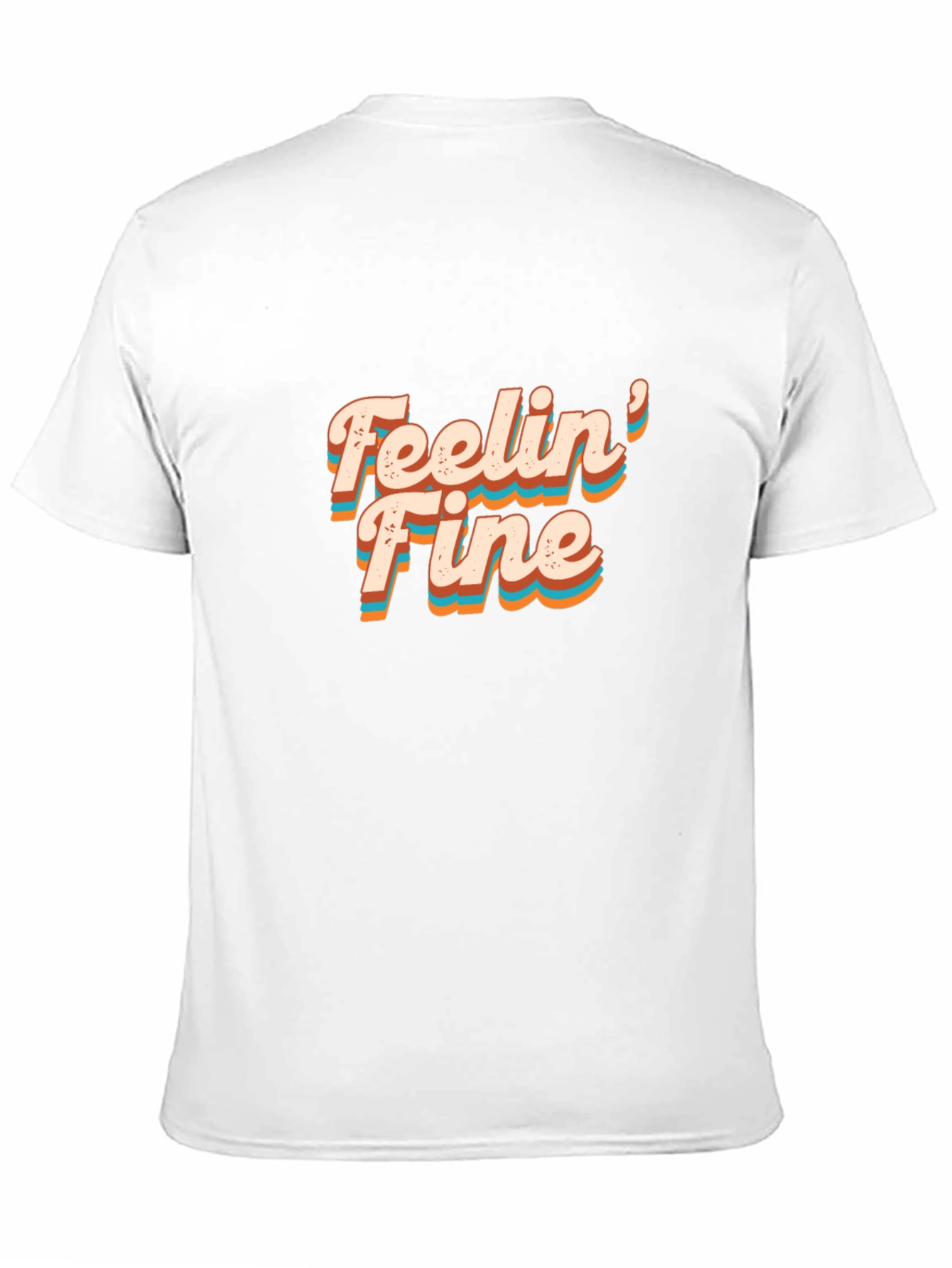 Feelin Fine Graphic Tee - Retro Style Black T-Shirt
