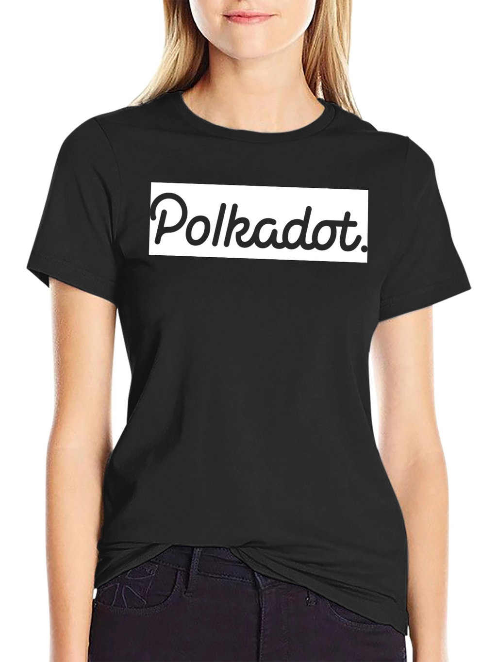 Polkadot Graphic Tee - Stylish Black T-Shirt