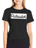 Polkadot Graphic Tee - Stylish Black T-Shirt