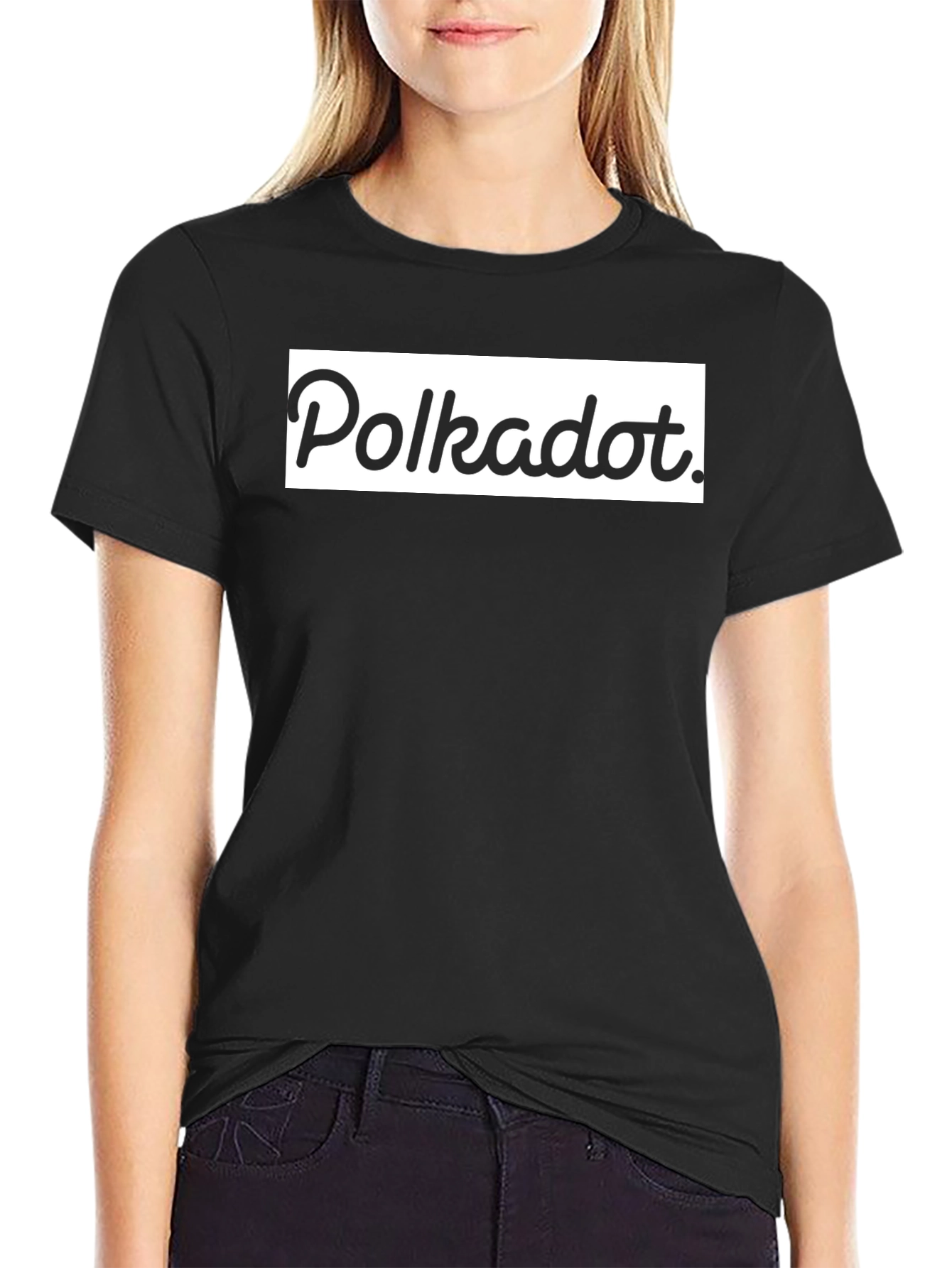 Polkadot Graphic Tee - Stylish Black T-Shirt