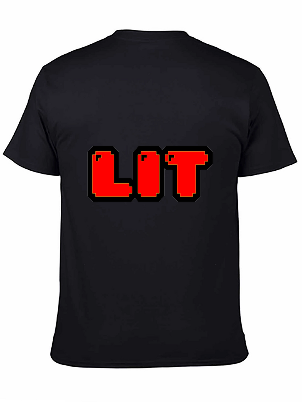 Pixel LIT T-Shirt - Black Cotton Blend