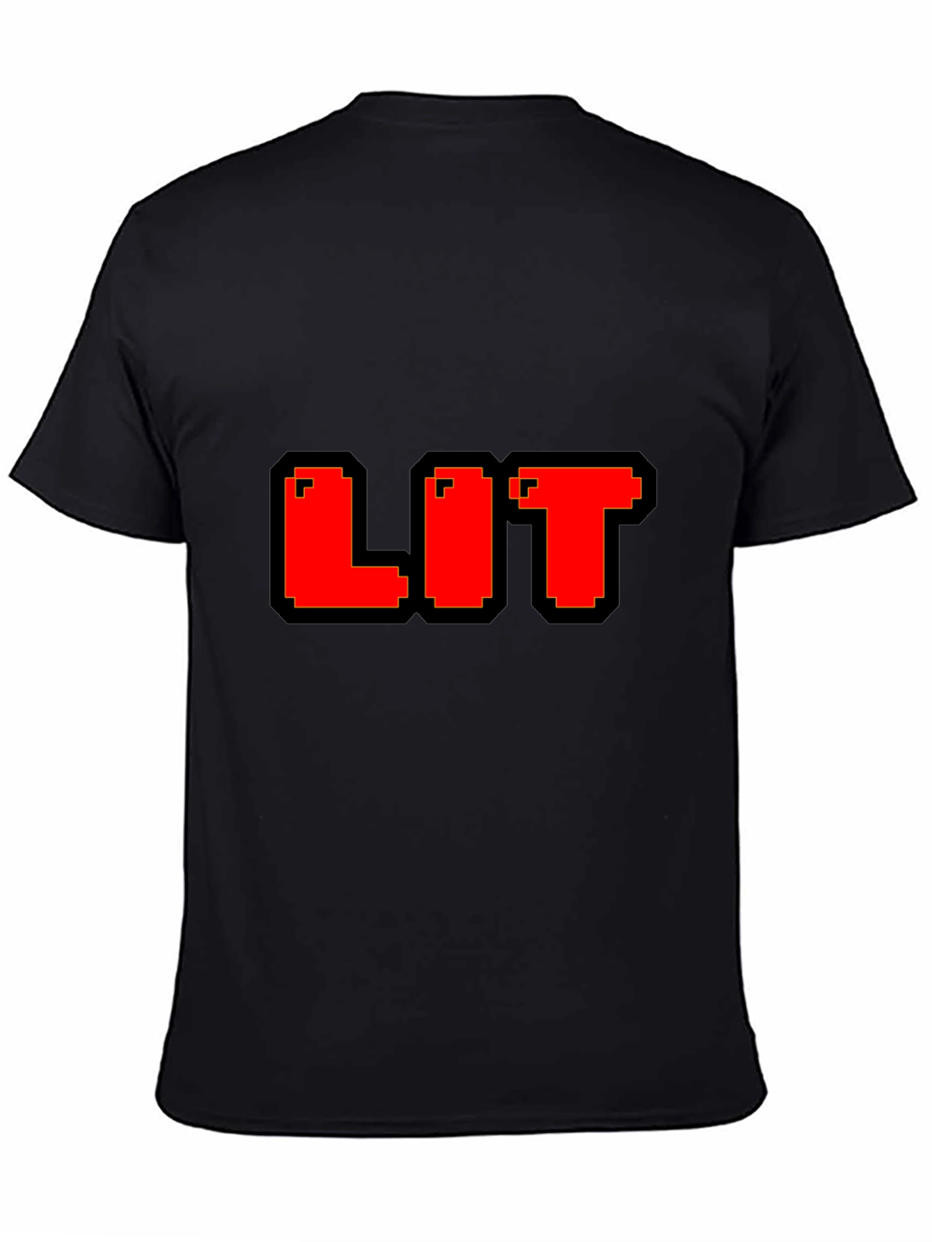 Pixel LIT T-Shirt - Black Cotton Blend