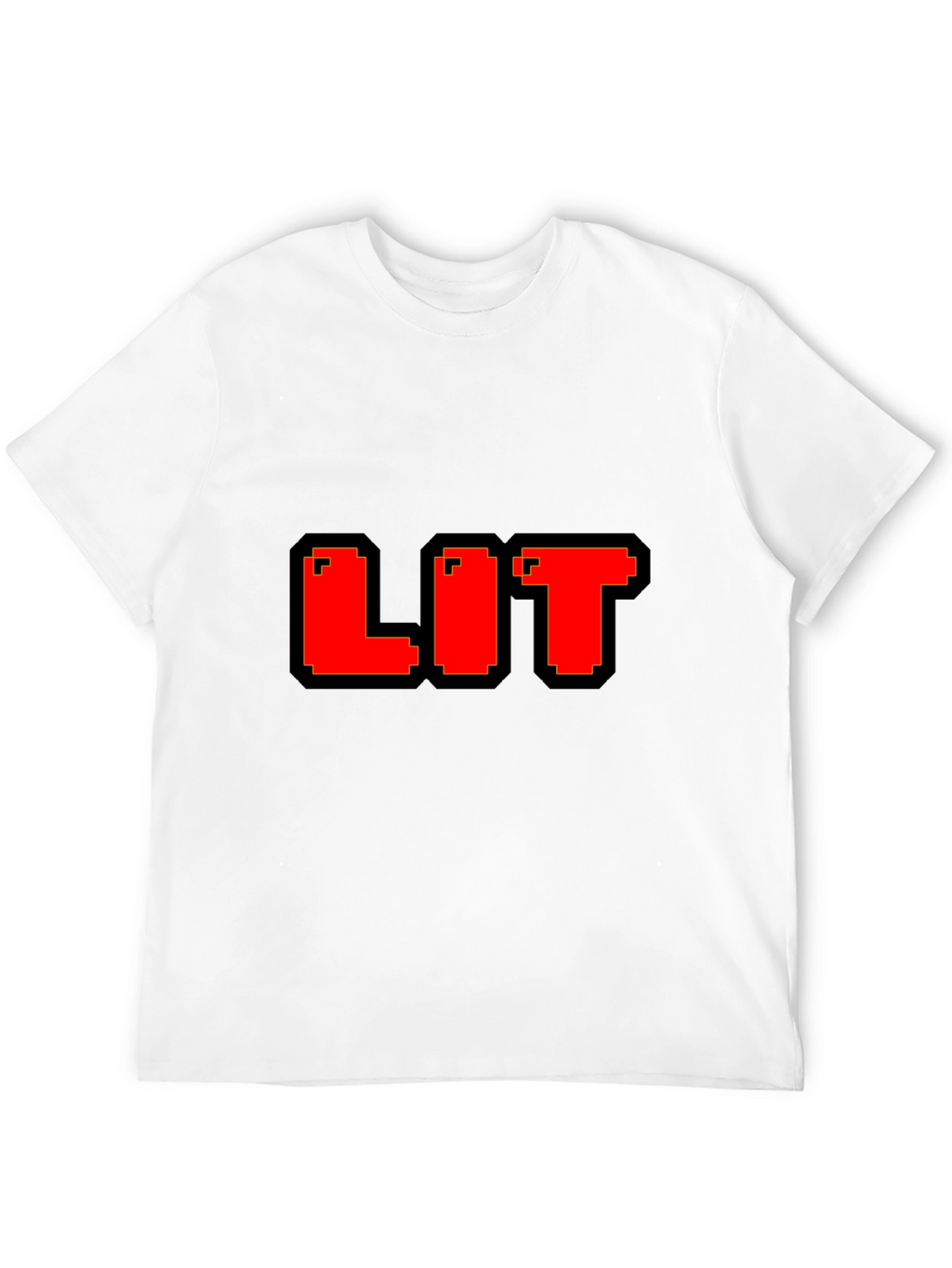 Pixel LIT T-Shirt - Black Cotton Blend