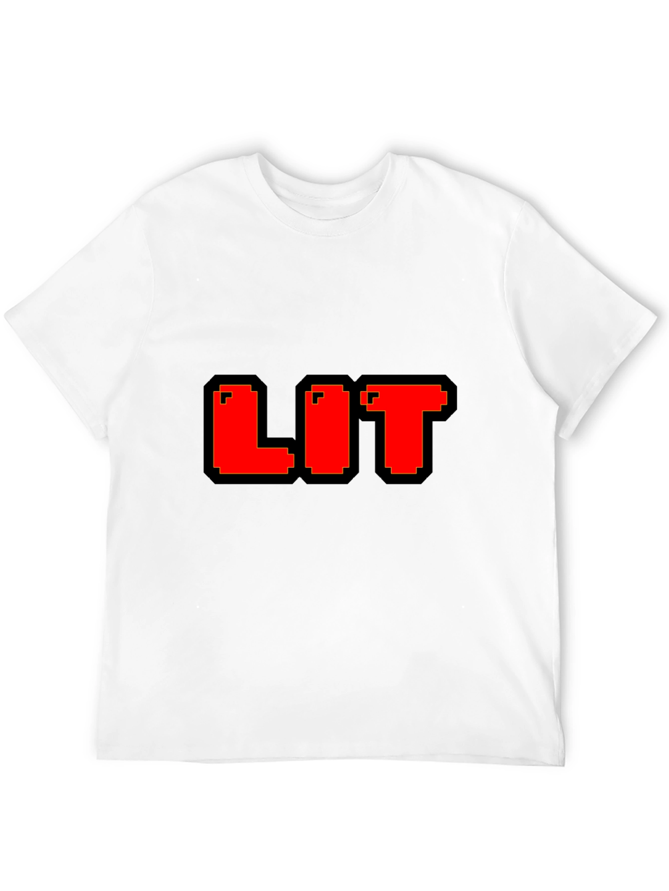Pixel LIT T-Shirt - Black Cotton Blend