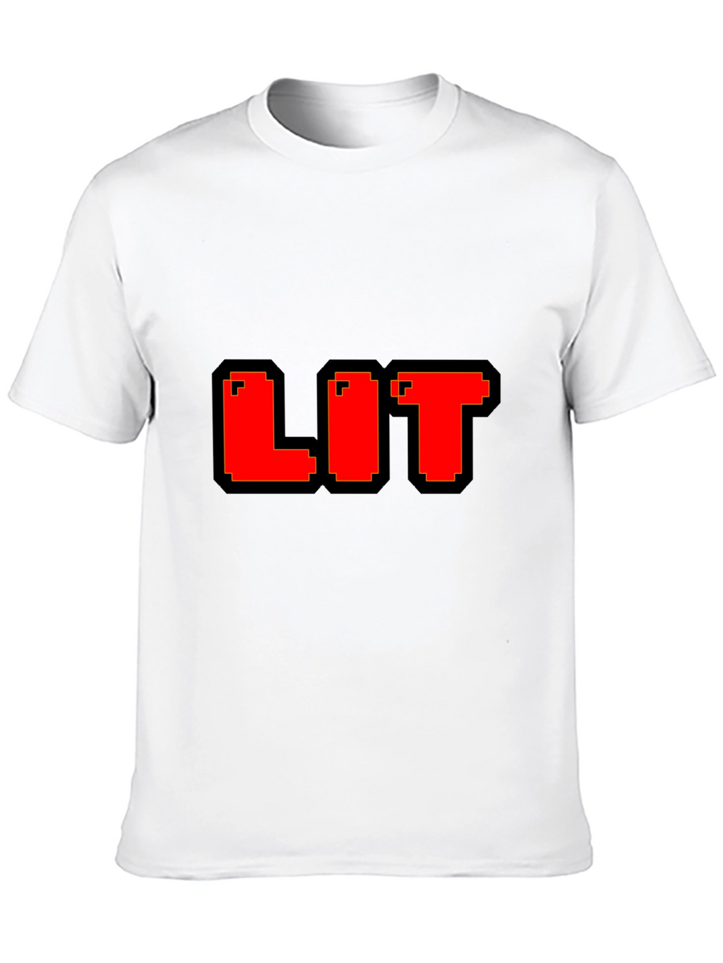Pixel LIT T-Shirt - Black Cotton Blend