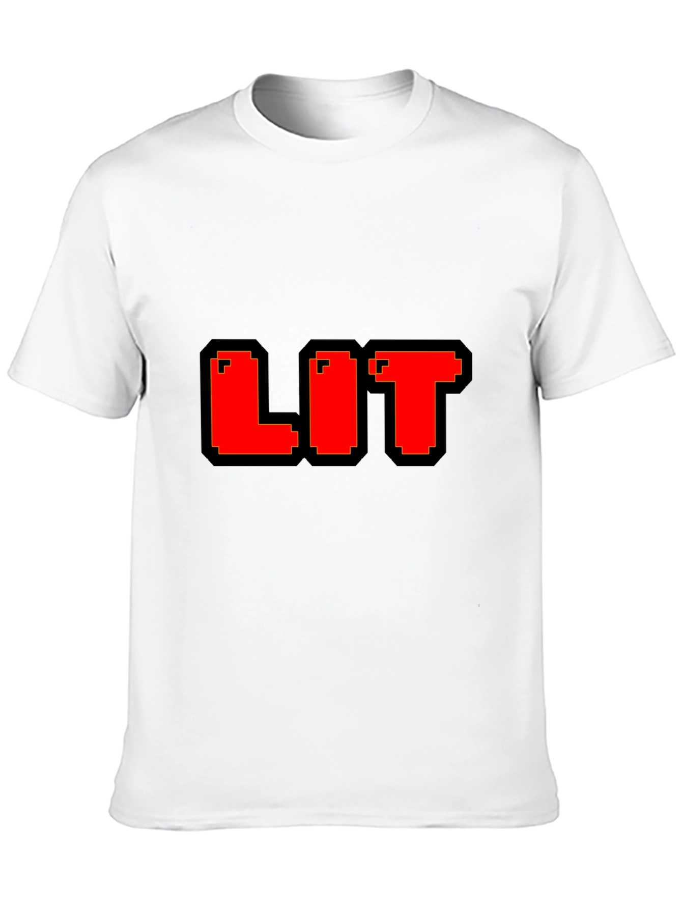 Pixel LIT T-Shirt - Black Cotton Blend