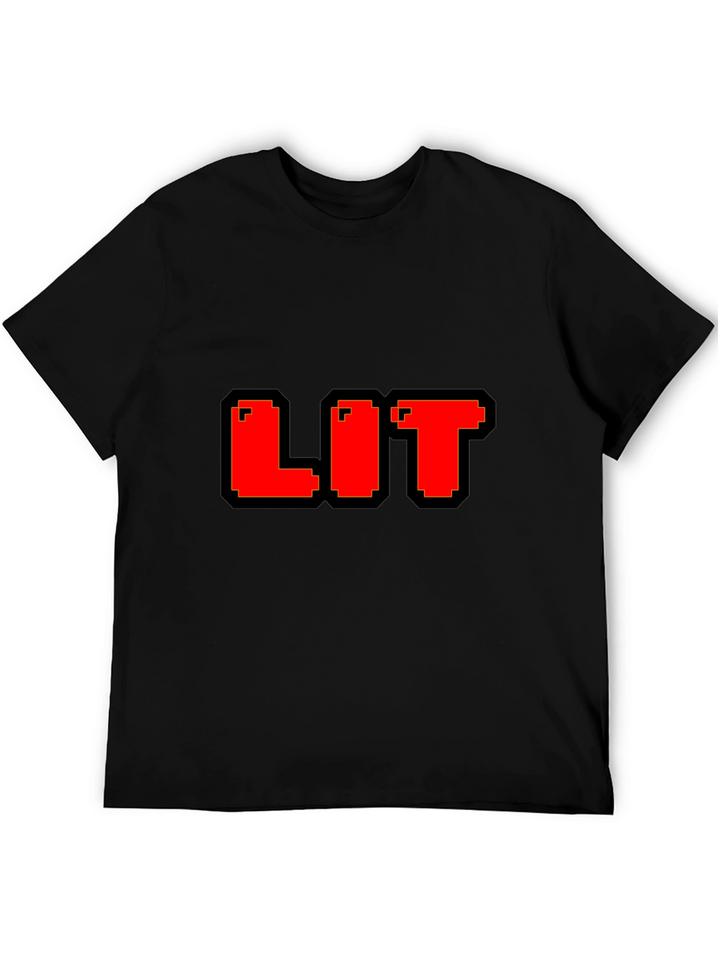 Pixel LIT T-Shirt - Black Cotton Blend