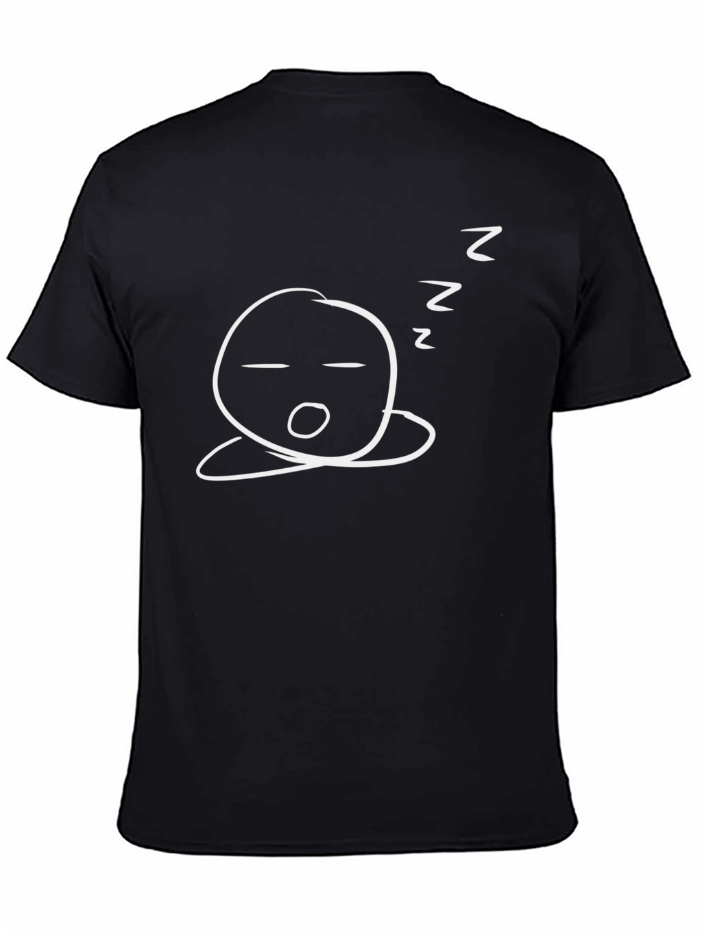 Sleepy Doodle Graphic Tee - Black Cotton Comfort
