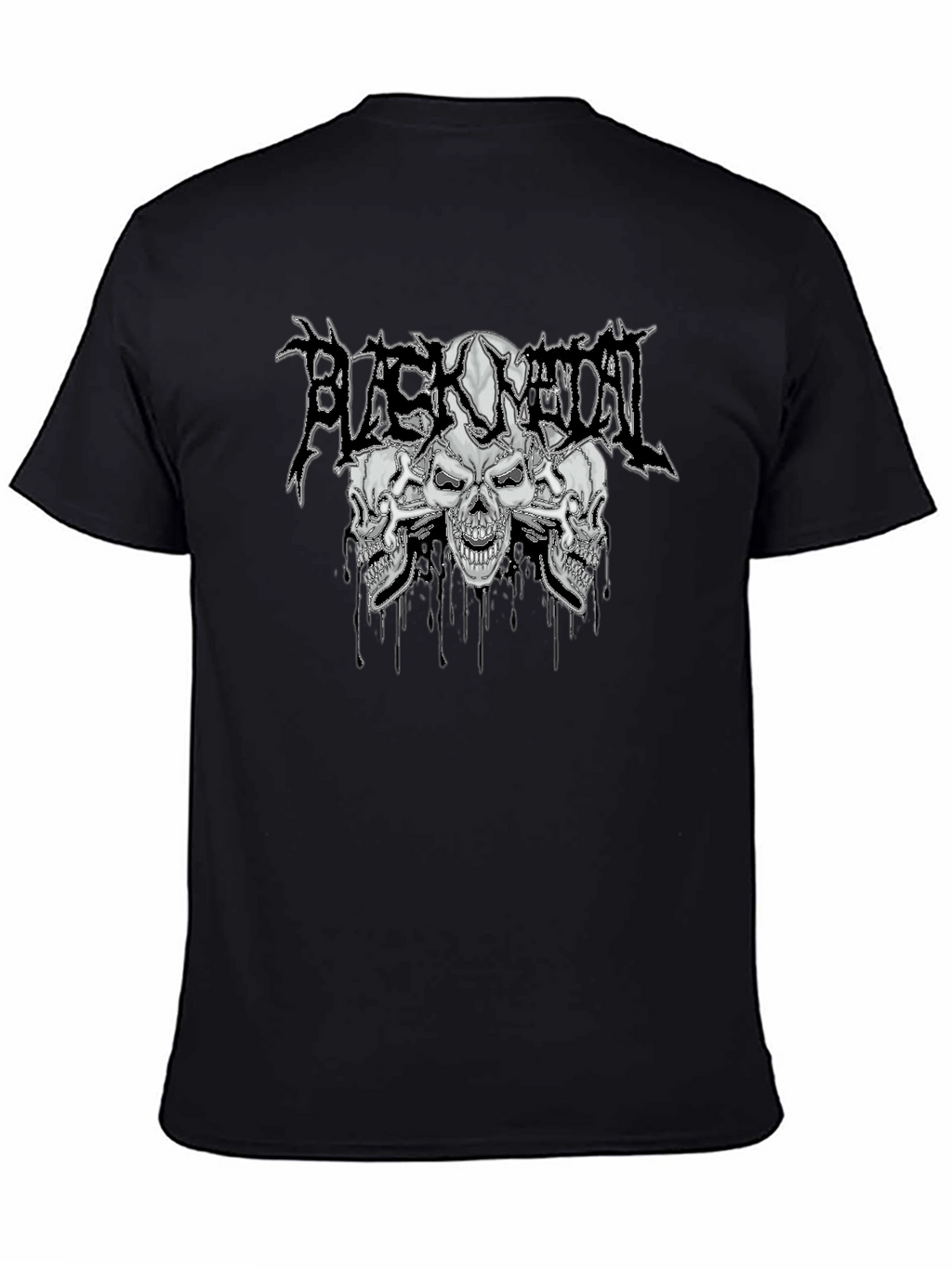 Black Metal Skull T-Shirt
