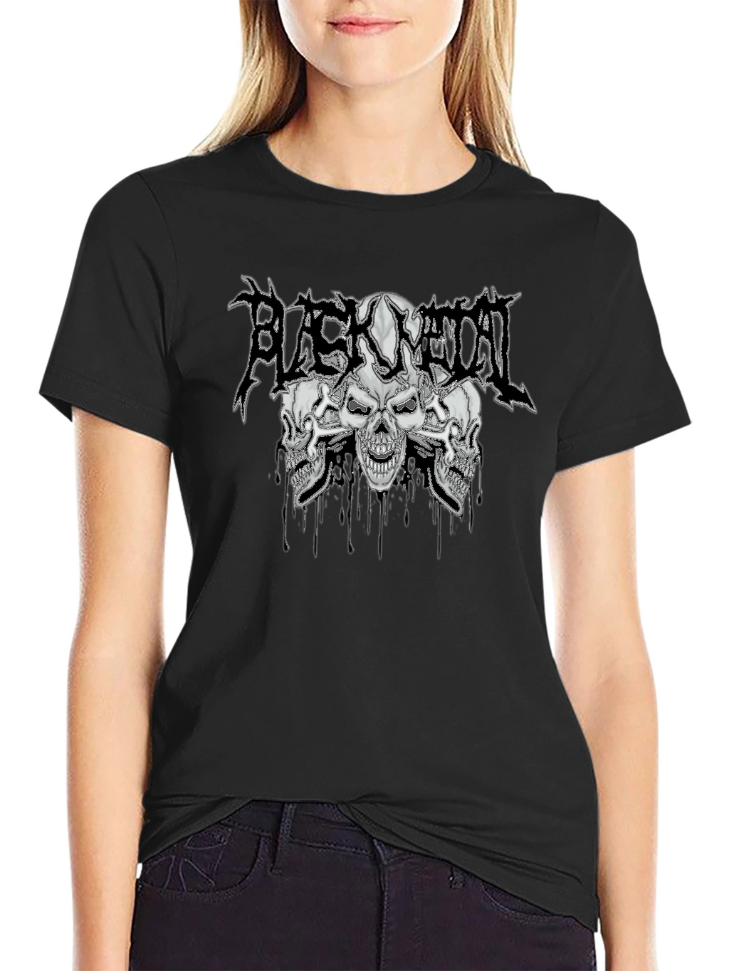 Black Metal Skull T-Shirt