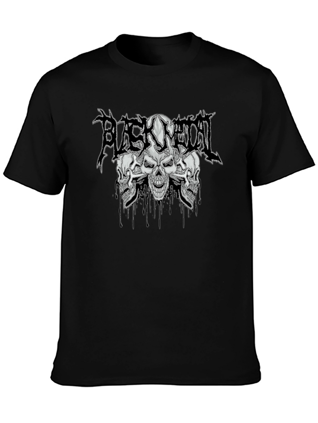 Black Metal Skull T-Shirt