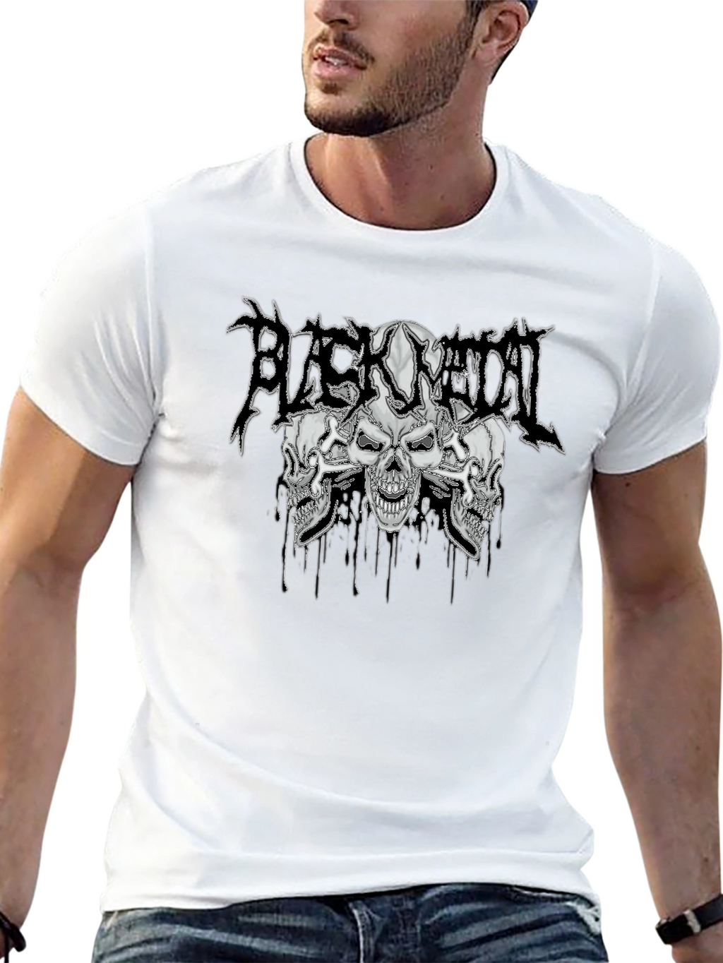 Black Metal Skull T-Shirt