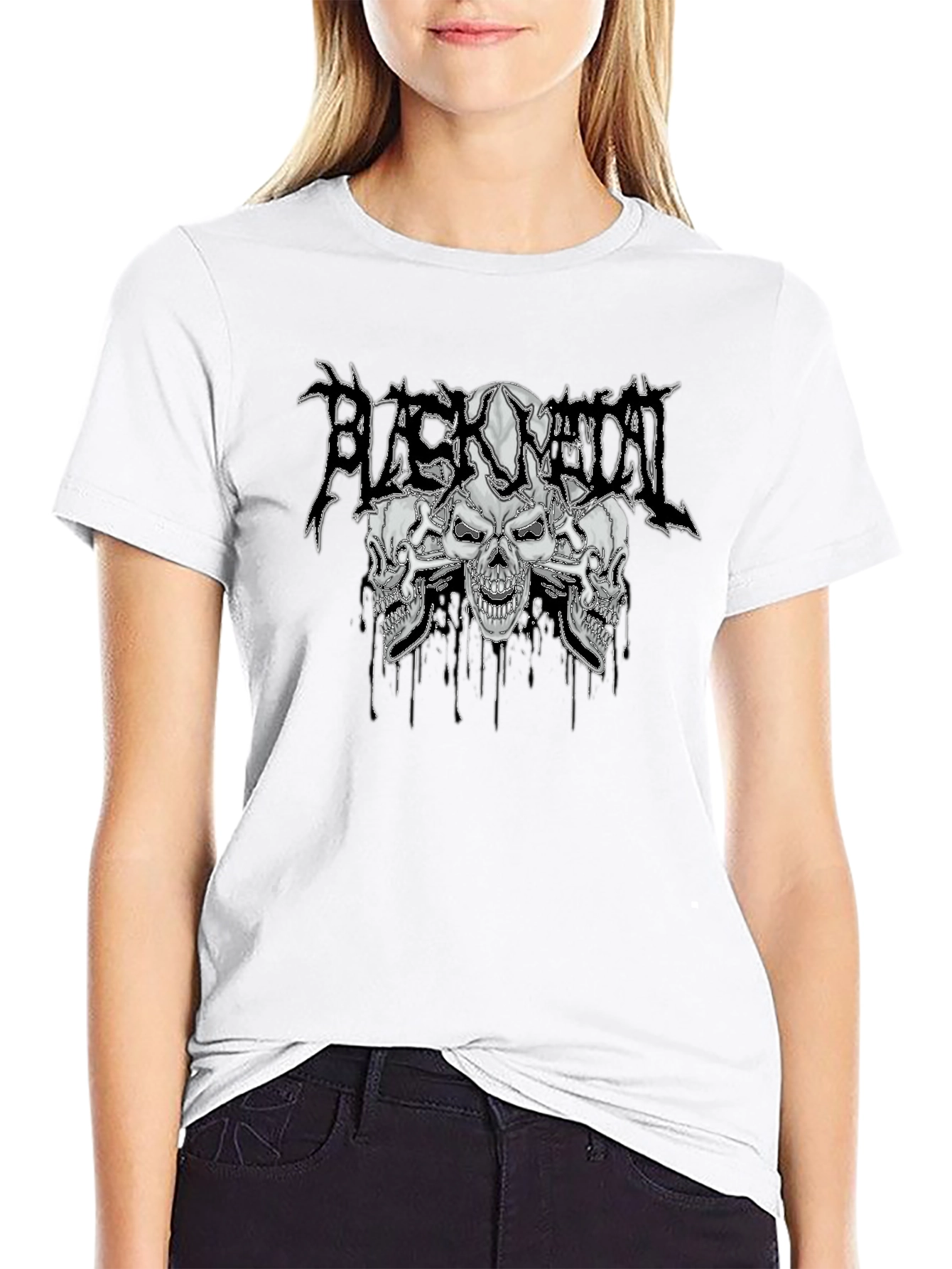 Black Metal Skull T-Shirt
