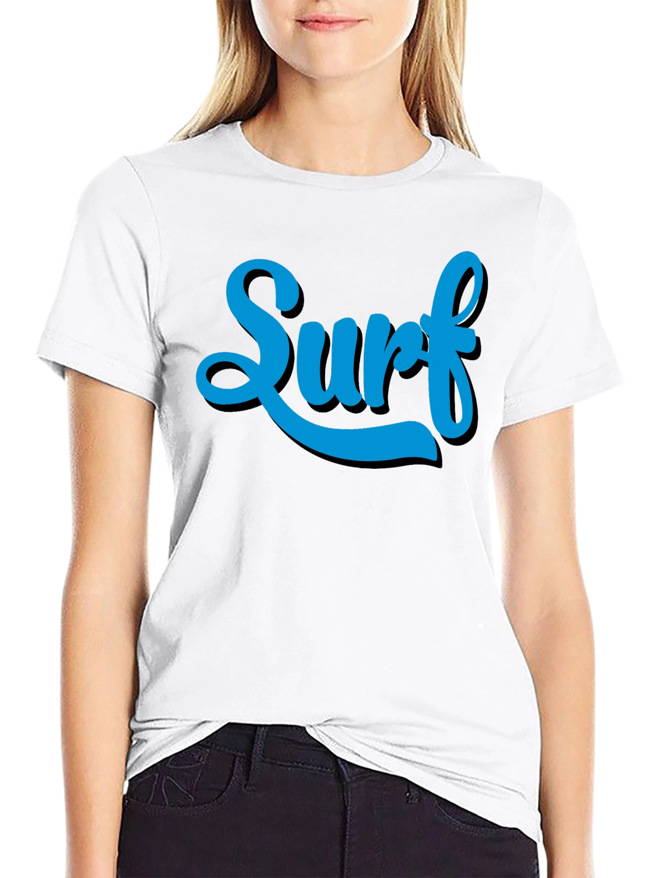 Surf Tee - Stylish Blue Graphic Print
