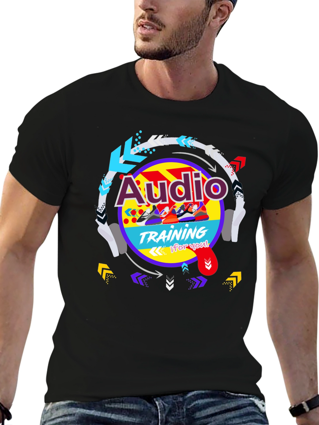 Audio Training Graphic Tee - Cool Retro Design
