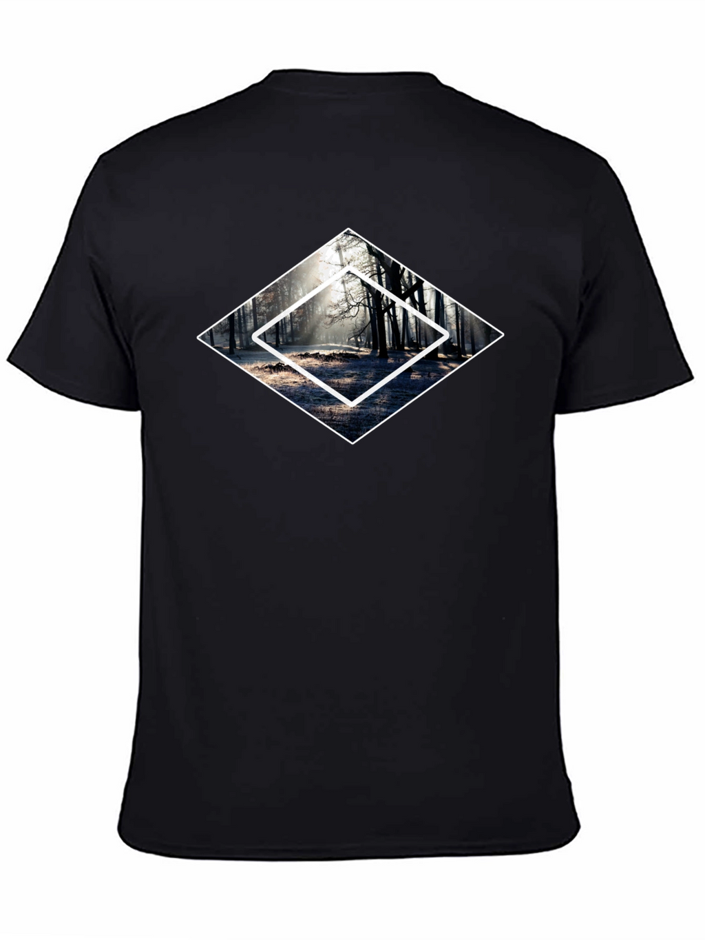 Mystic Forest Graphic Tee - Black Cotton