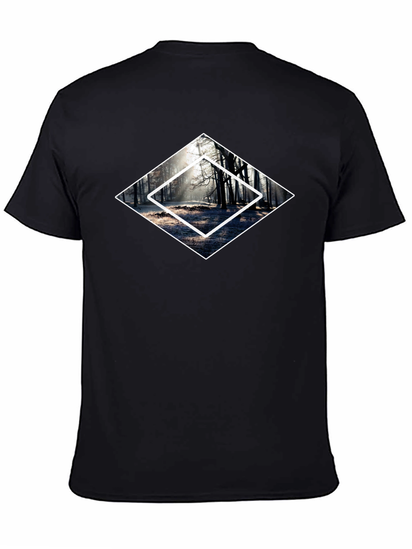 Mystic Forest Graphic Tee - Black Cotton