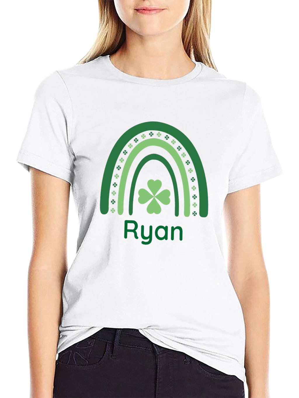 St. Patricks Day Ryan T-Shirt Clover Rainbow