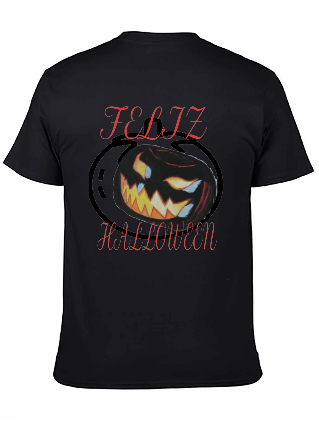 Feliz Halloween Black Graphic Tee