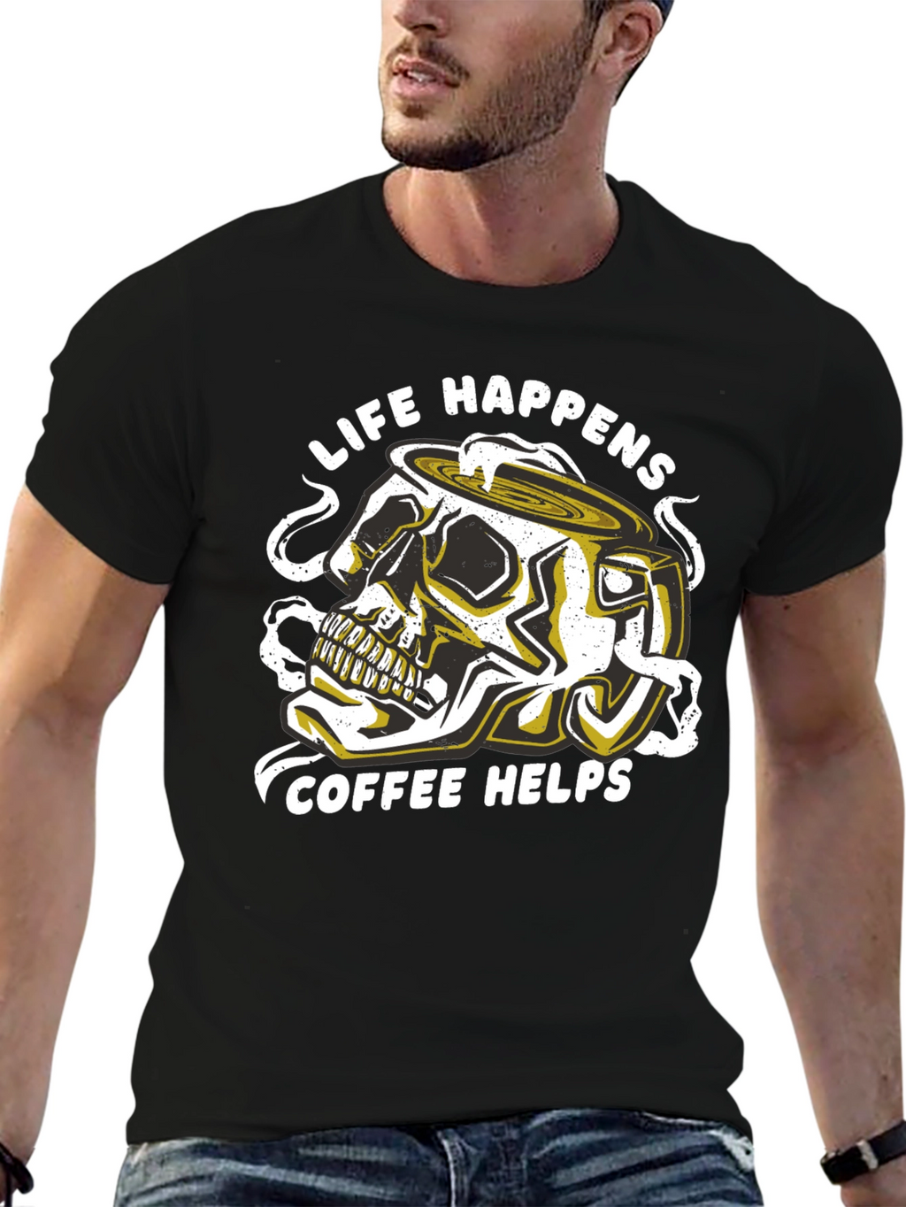Life Happens Coffee Helps Graphic Tee