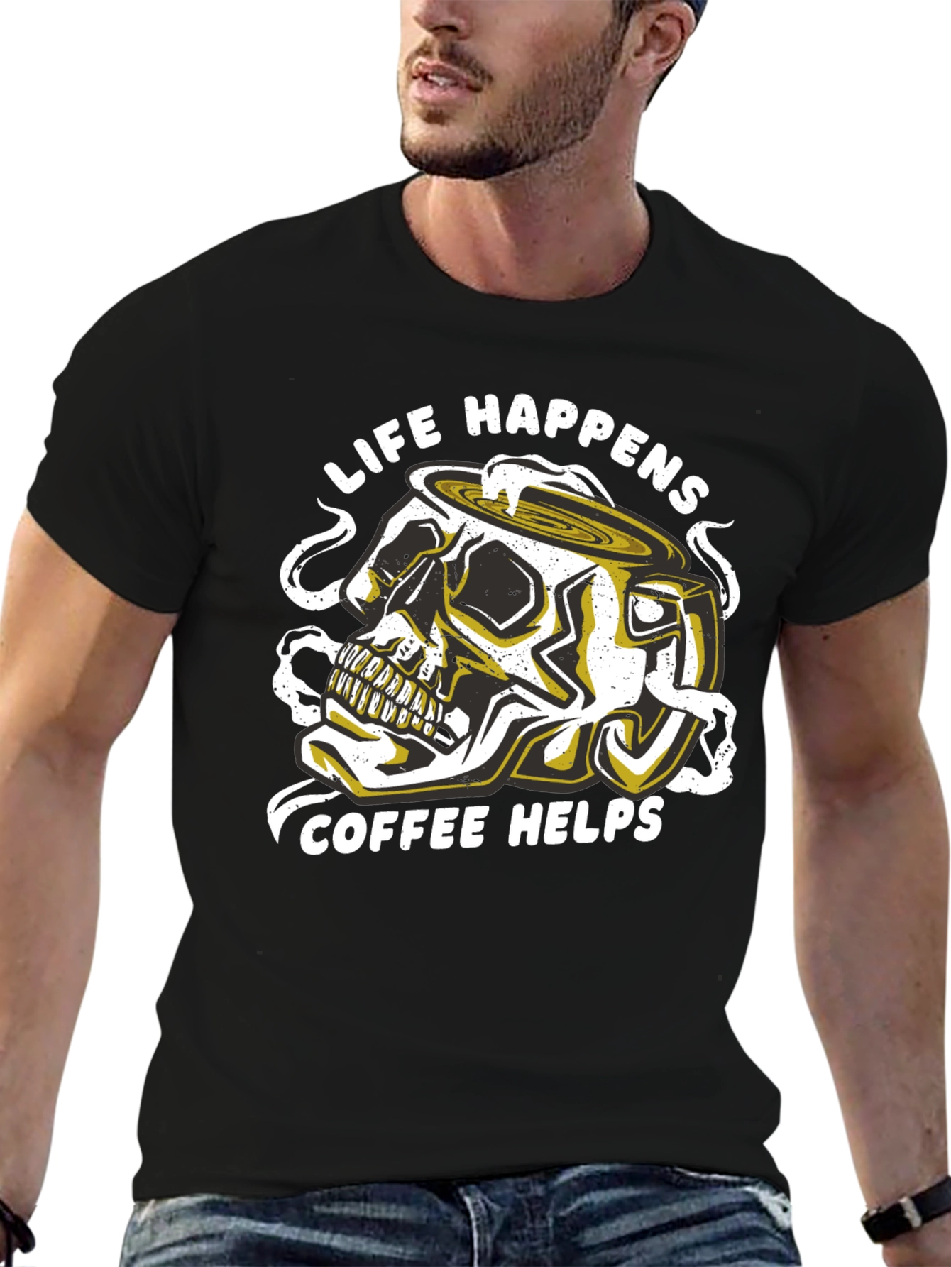Life Happens Coffee Helps Graphic Tee