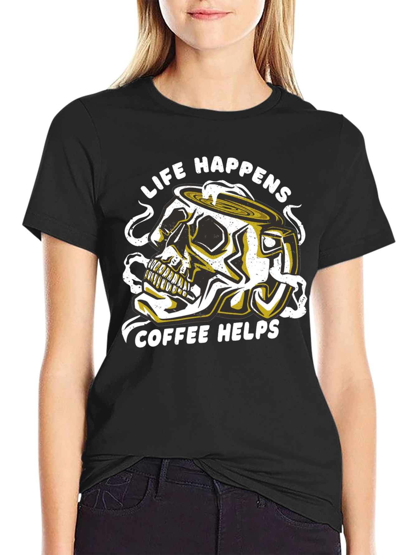 Life Happens Coffee Helps Graphic Tee