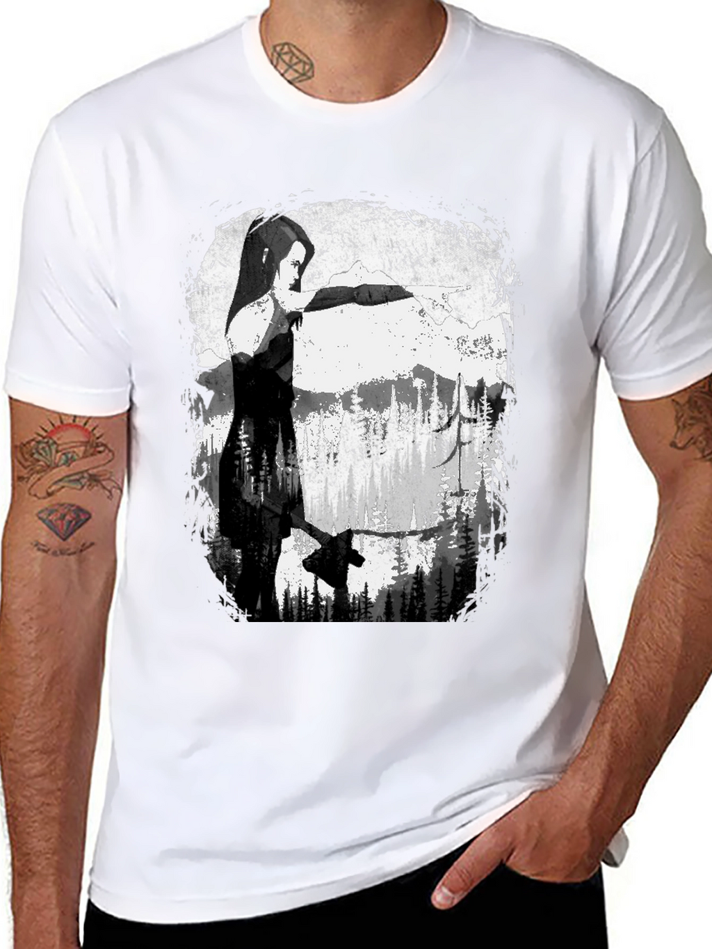 Axe-Wielding Woman Graphic T-Shirt