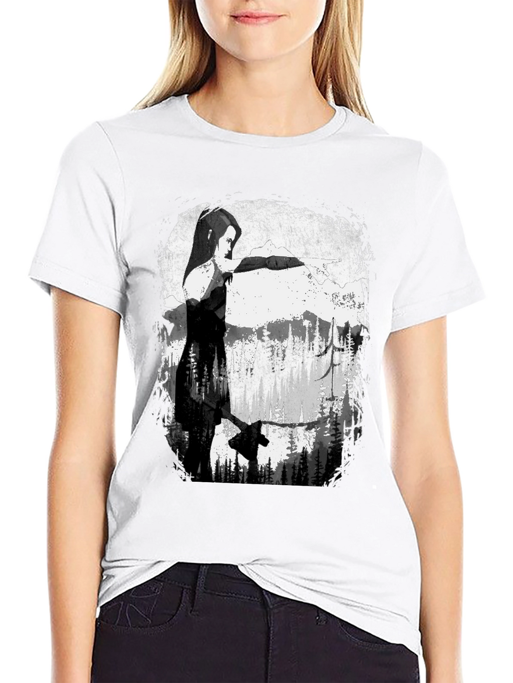 Axe-Wielding Woman Graphic T-Shirt