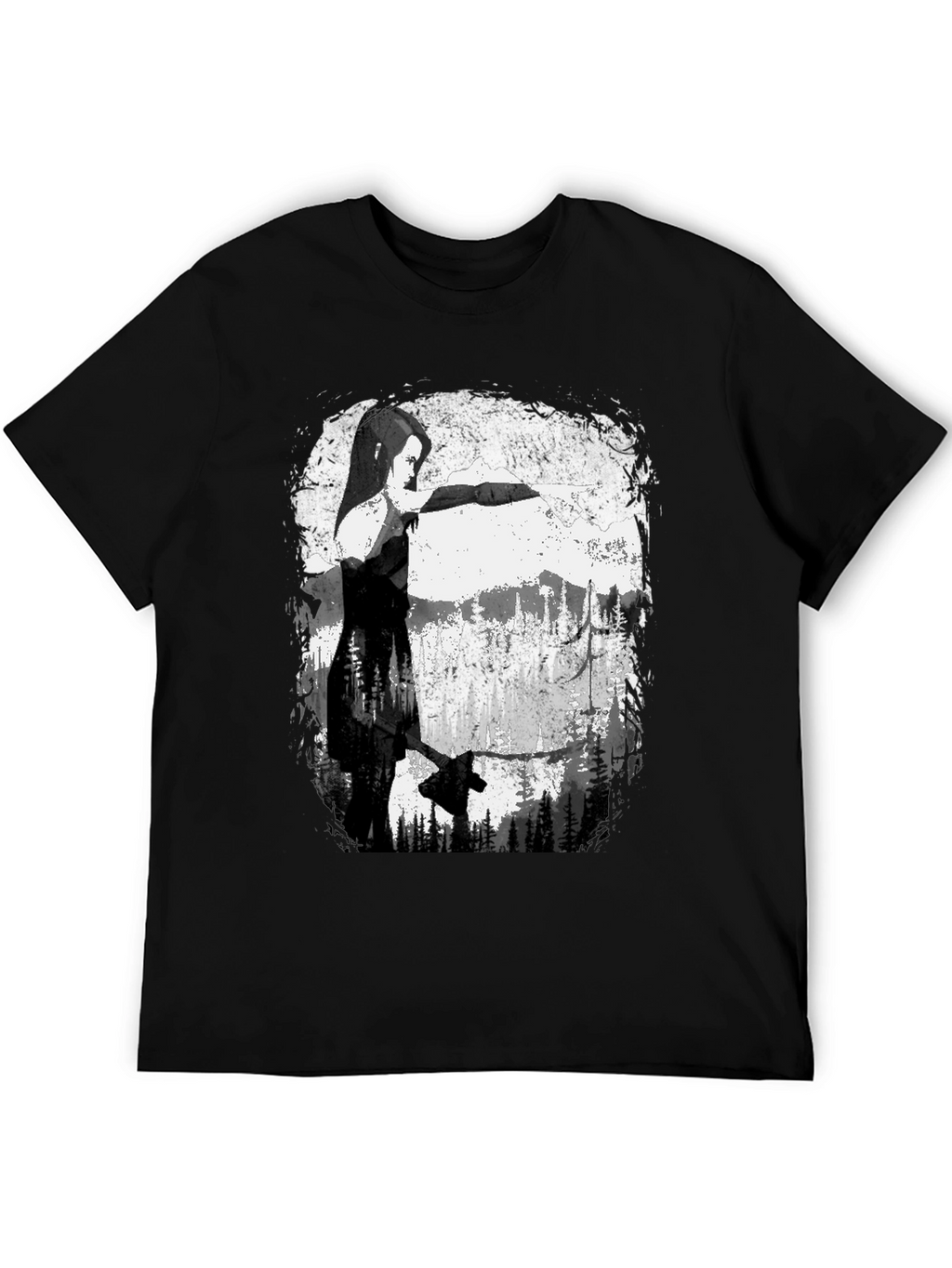 Axe-Wielding Woman Graphic T-Shirt