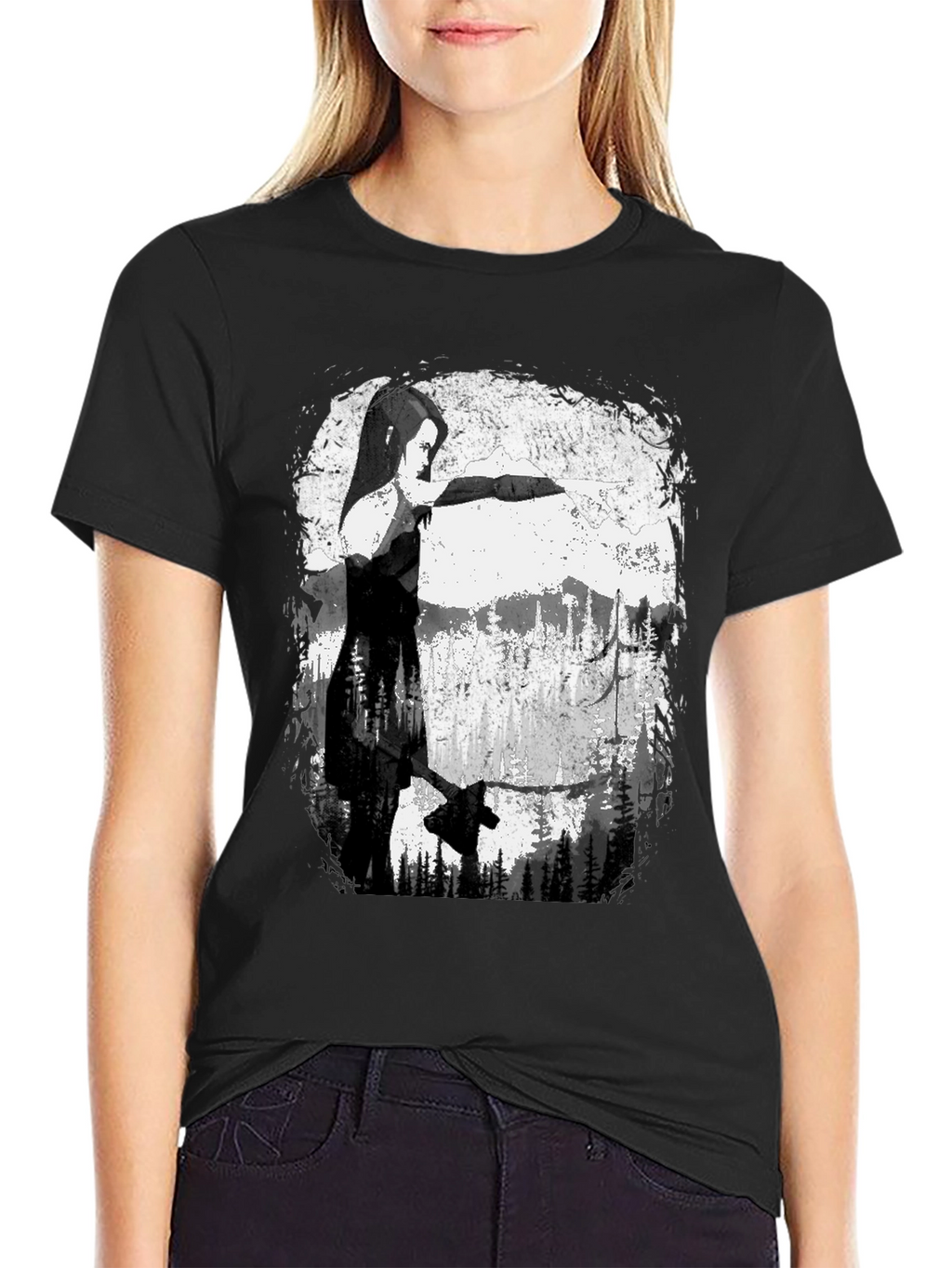 Axe-Wielding Woman Graphic T-Shirt