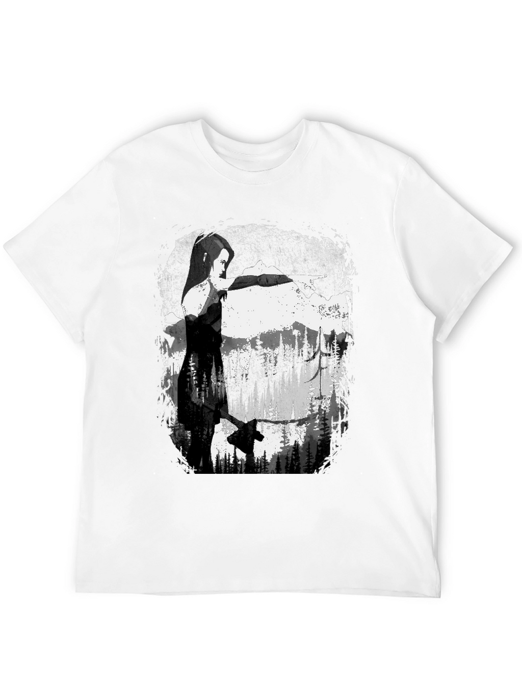 Axe-Wielding Woman Graphic T-Shirt