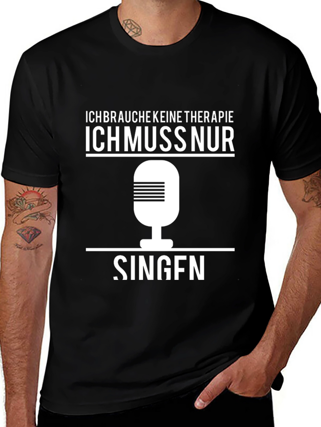 Ich Muss Nur Singen Black T-Shirt